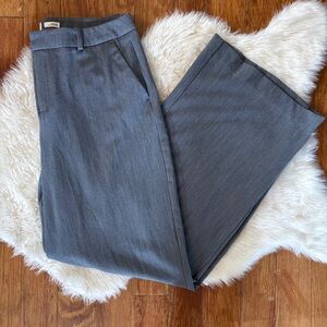 Solid Gray “Stretch Elastrado” Wide Leg Dress Pants